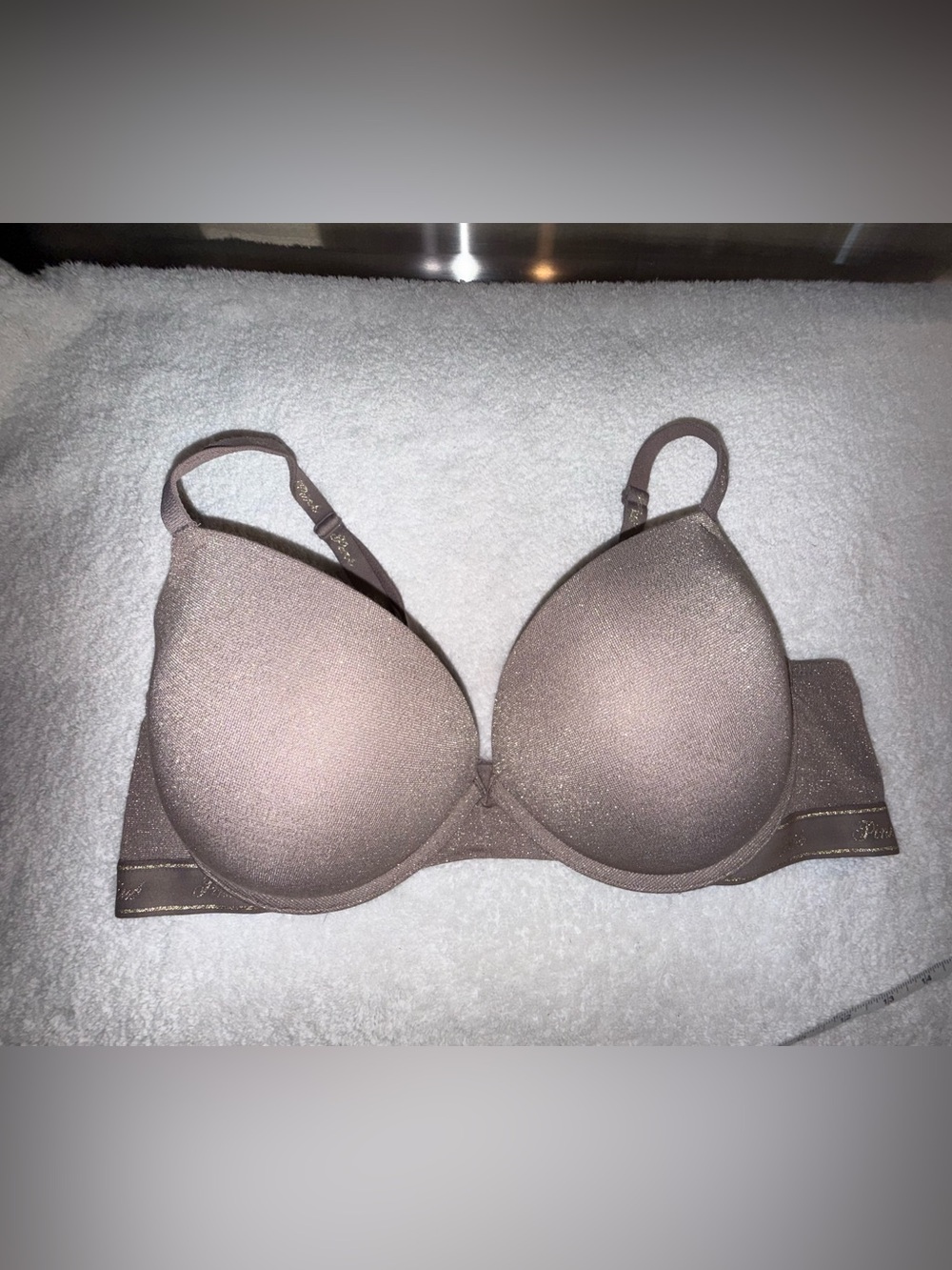 Victorias Secret PINK Push Up Bra Shimmer Color Size 40C